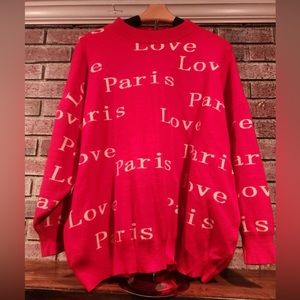 Moocci Sweater - Red Paris  - NWT Size XL - Beautiful and Stretchy